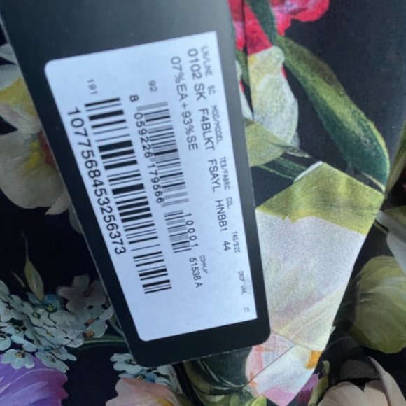 NWT Dolce & Gabbana Floral Midi Skirt size 44 - Picture 6 of 9